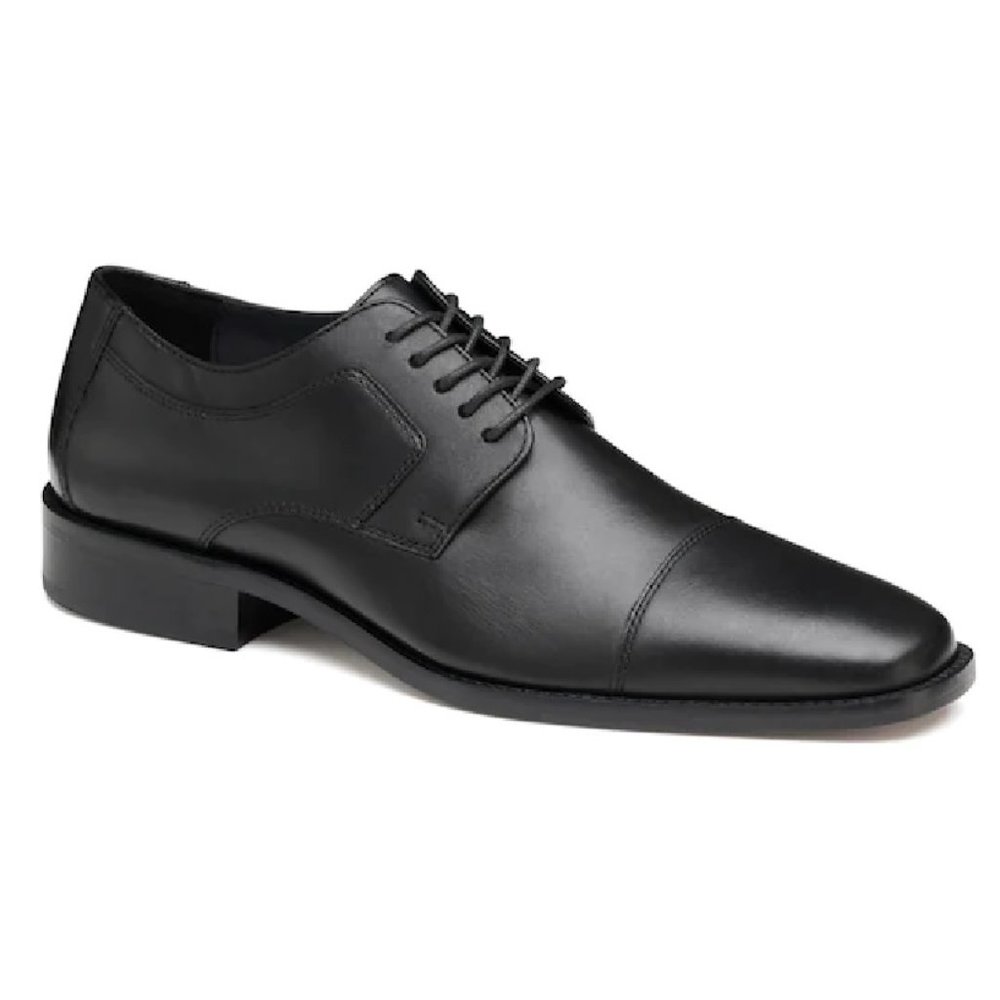 JOHNSTON & MURPHY Tabor Cap Toe Dress Oxford Shoe Black Calfskin 13 M